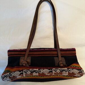 Multicolor Patterned Women's Bag Peruviam loom